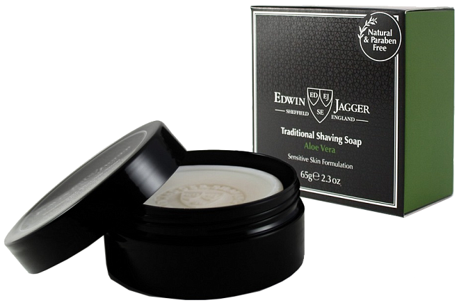 Edwin Jagger Traditional Shaving Soap Aloe Vera (Travel Container)