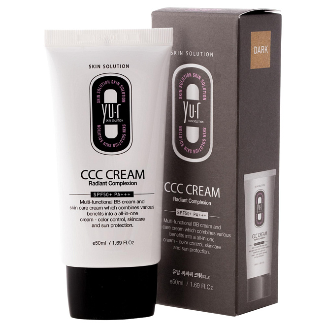 Yu.R ССС Cream (Dark) SPF50+  Корректирующий СС крем для лица  50 мл