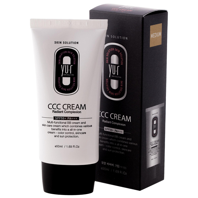 Yu.R ССС Cream Medium, SPF50+  СС крем для лица  50 мл