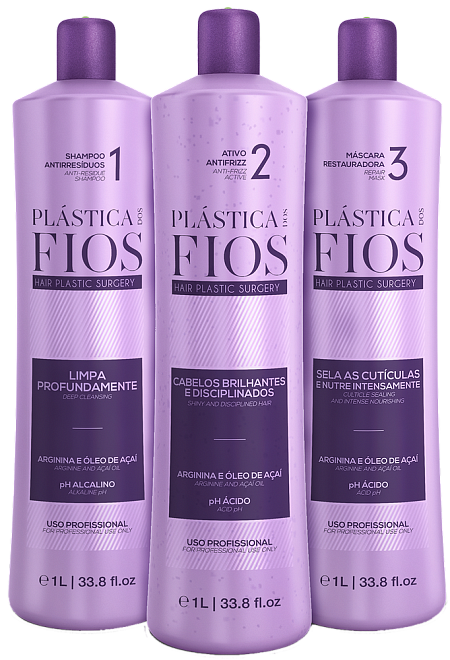Cadiveu Plastica dos Fios Set with Anti Frizz Active 1000/1000/1000 ml