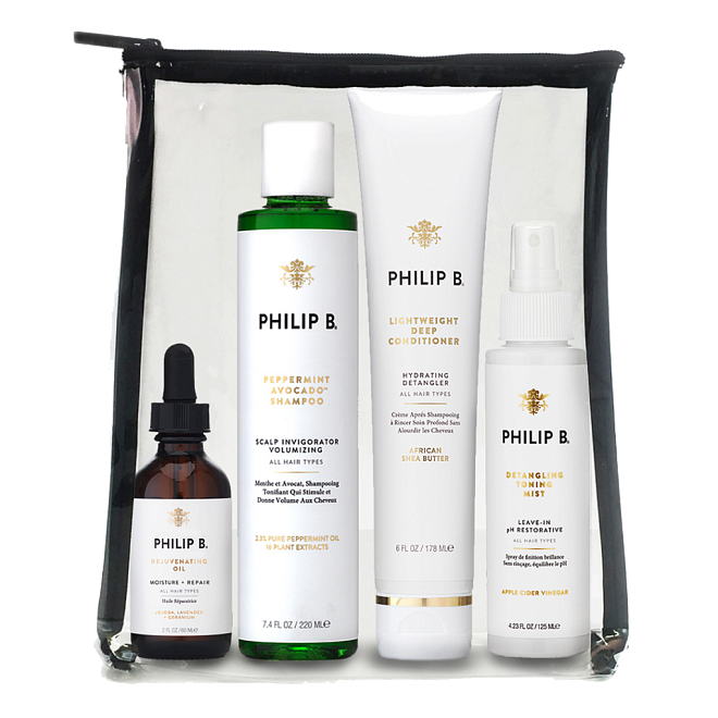 Philip B Four Step Hair & Scalp Treatment Set (Paraben-Free Formula)