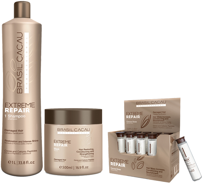 Cadiveu Extreme Repair Set with Cacau Dose 1000/150/500 ml